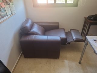 Poltrone relax in pelle marrone elettriche