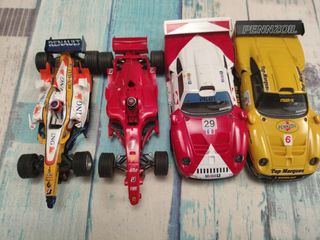 Coches Scalextric: 2 F1 + 2 Porsche  15 € / unidad