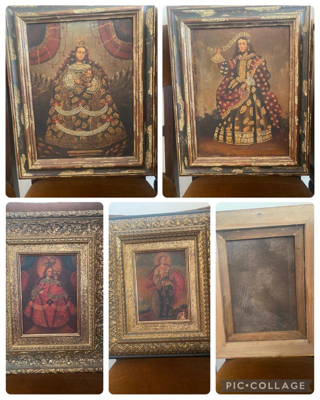 Lienzos con marco anticuario (350 euros cada uno)