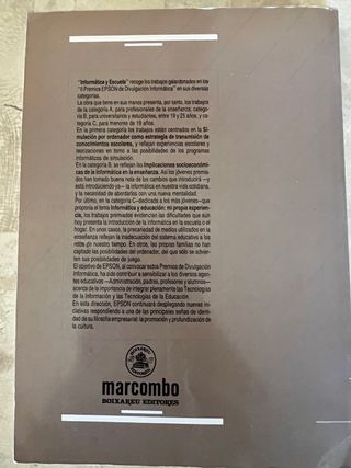 Libro Informática y escuela. II Premios EPSON...