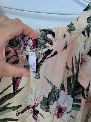 Mono estampado flores - beige