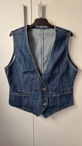 Chaleco vaquero azul marino