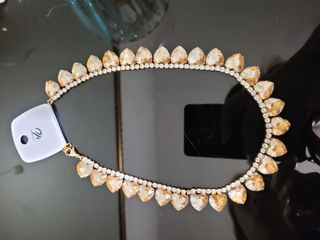 Collana argento con cuori oro