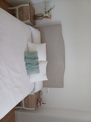 2 Mesitas noche - Madera blanca y marrón