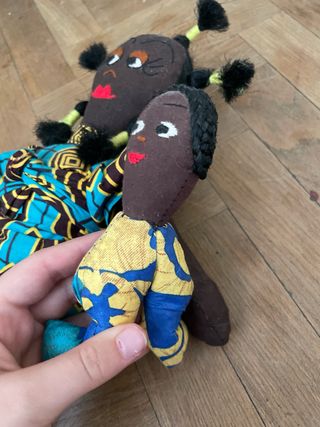 Bambole africane in stoffa - 2 pezzi