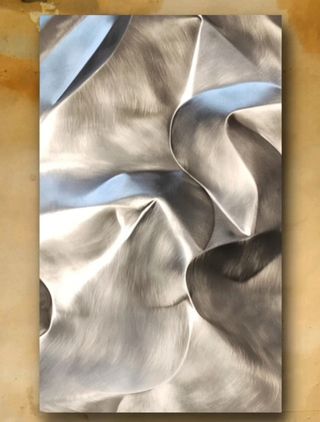 Scultura metallo parete astratta