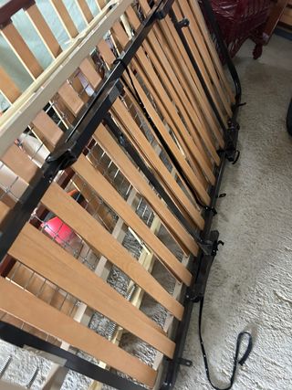 2 somieres antiguos de madera y metal