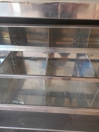 Vitrina acero inoxidable con cristal