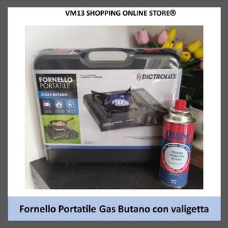 Fornello portatile gas butano con valigetta