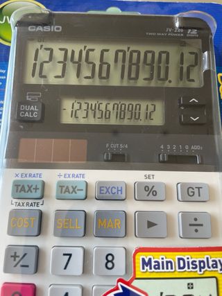 Casio JV-220 - Calculadora doble pantalla