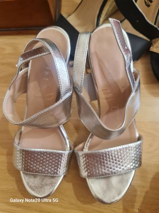 Zapatos Plataforma Plata