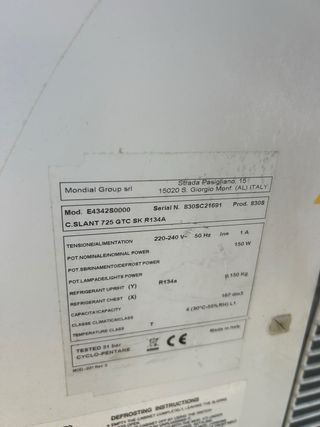 Congelatore Mondial Elite