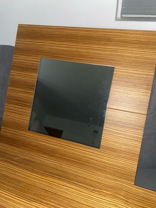 Mueble espejo madera - entrada