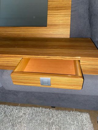 Mueble espejo madera - entrada