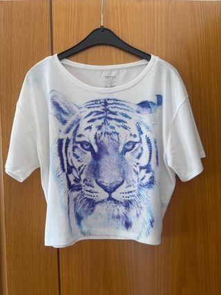 Blusa Cropped Guess - Branca, Tam M