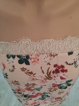 Top tirantes floral rosa