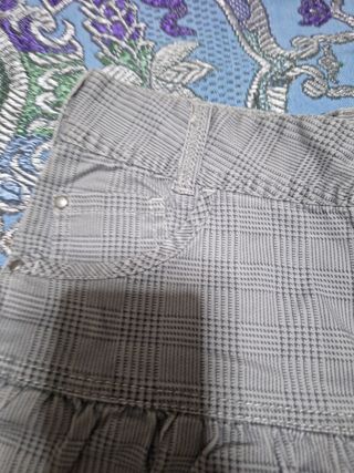 Minifalda gris a cuadros