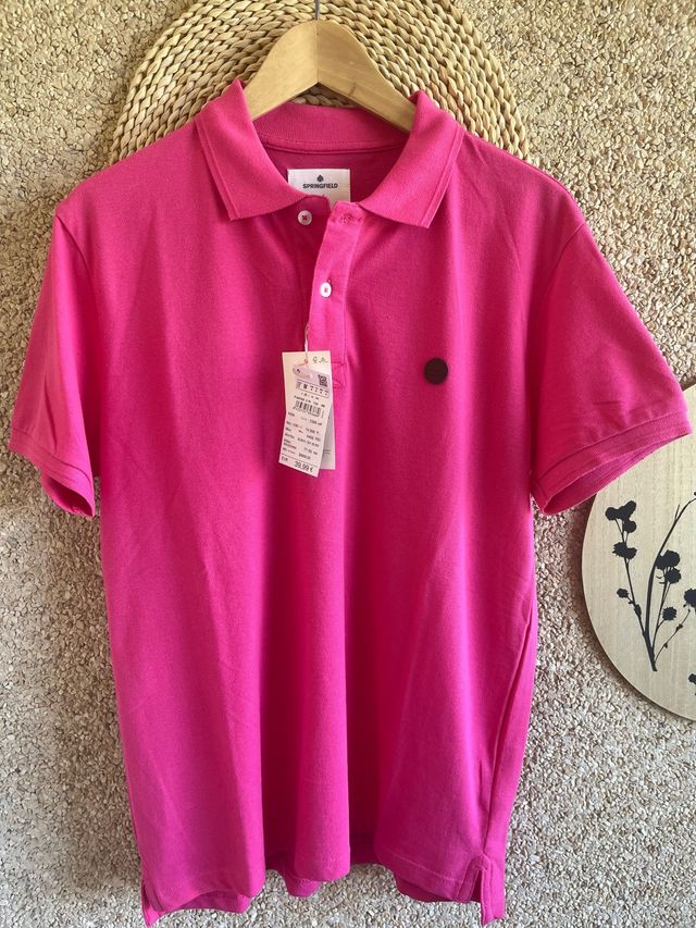 Polo Springfield rosa talla M - Con etiqueta