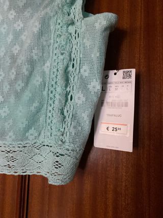 Top Zara turquesa a estrenar