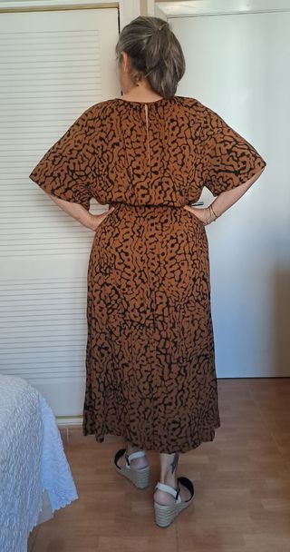 Vestido marrón estampado leopardo