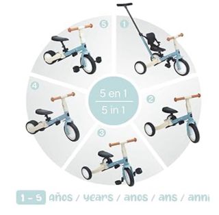 Trici-bici 5 en 1, casi nueva