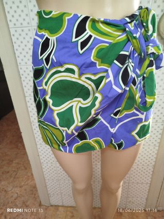 Falda pantalón Zara XS - Azul/Verde