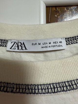Camiseta Zara blanca talla M
