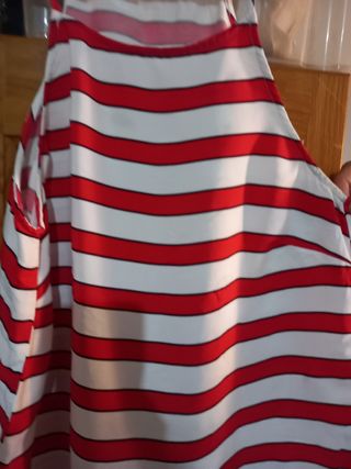 Top rojo y blanco a rayas