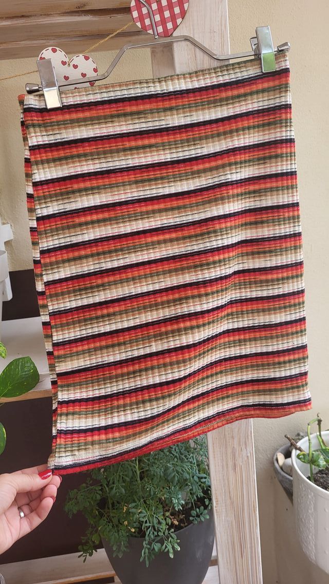 Falda negra rayas OVS talla S