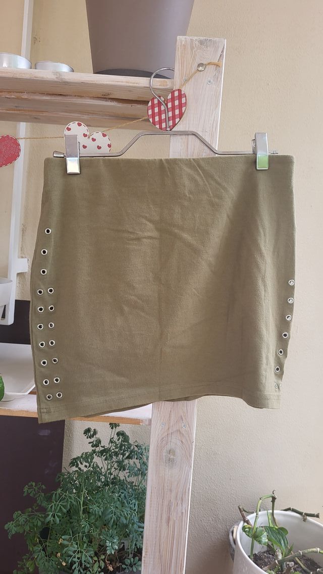 Falda negra rayas OVS talla S