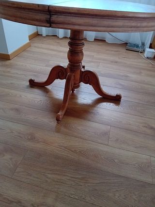 Mesa redonda extensible madera maciza