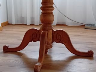 Mesa redonda extensible madera maciza