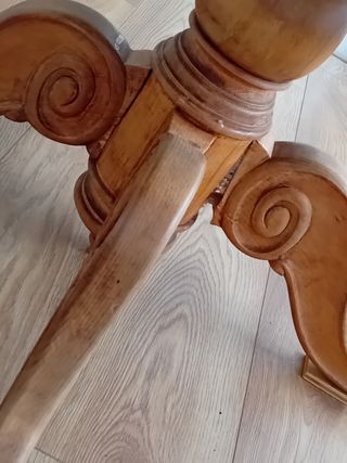 Mesa redonda extensible madera maciza