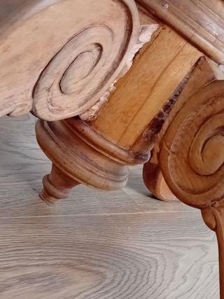 Mesa redonda extensible madera maciza