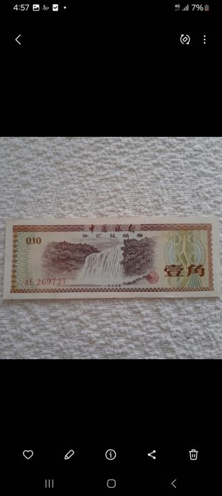 Billete 0.10 Yuan China