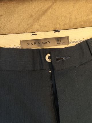 Pantalones Zara Hombre - Azul Marino - 36