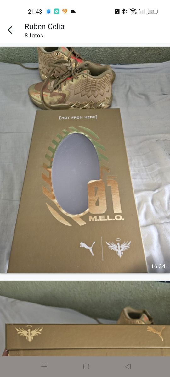 Zapatillas Baloncesto Doradas