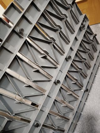 Alfombra ducha gris plástico