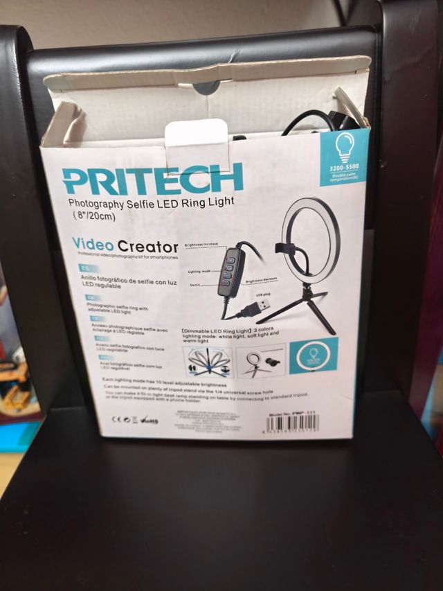 Anillo LED Selfie PRITECH 8"