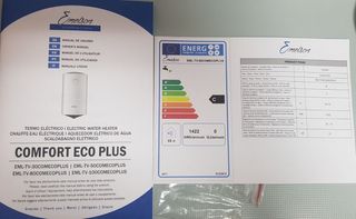 Termo eléctrico 80L 1,5kW - Emelson, 4 meses uso.
