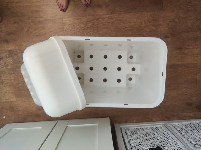 Taburete almacenaje IKEA blanco