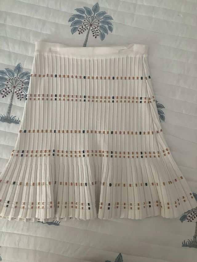 Mini falda Sandro blanca