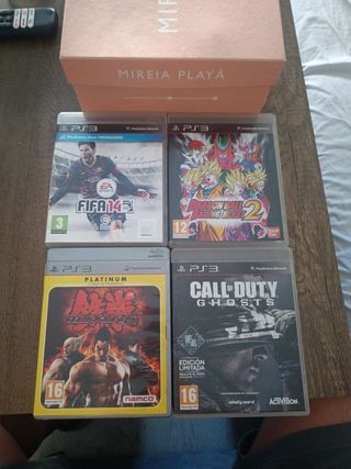 4 juegos PS3: FIFA 14, Tekken 6, COD Ghosts, DB