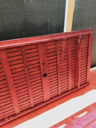 Mesa exterior de madera de teka - Marrón