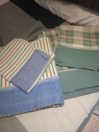 Sábanas algodón - Azul y Verde