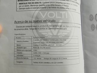 Coche eléctrico infantil Volti 12V