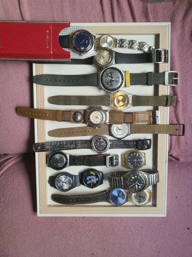 14 relojes Swatch vintage todos juntos,no separado