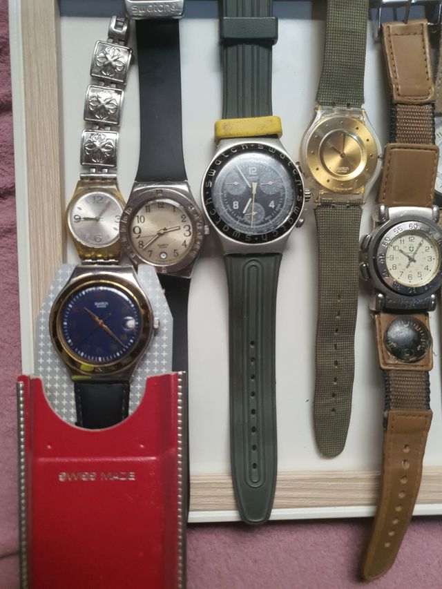 14 relojes Swatch vintage todos juntos,no separado
