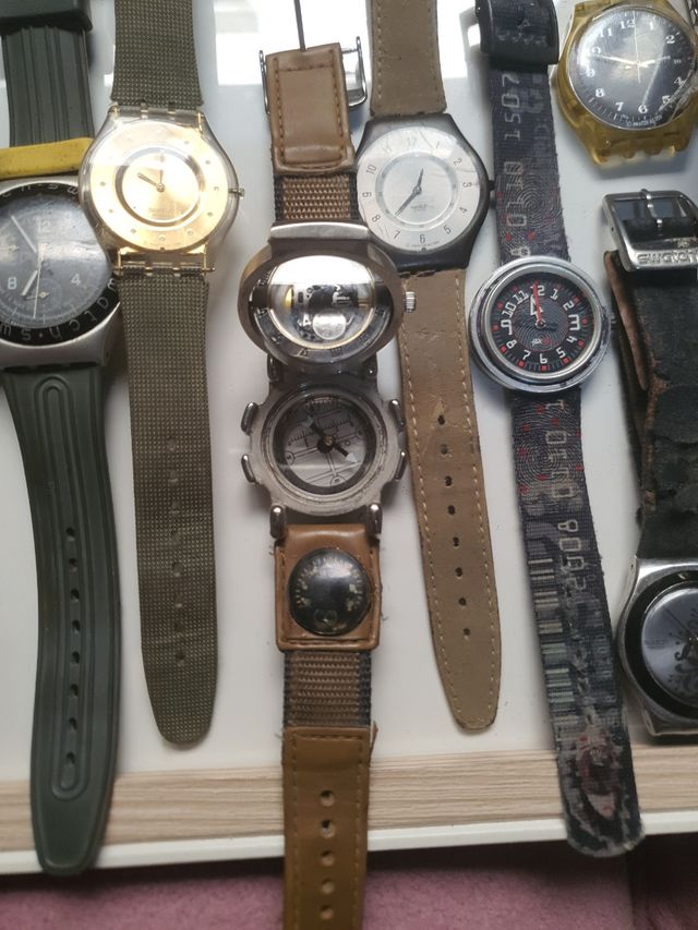 14 relojes Swatch vintage todos juntos,no separado