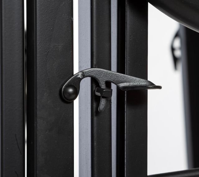 Mesa plegable metalica negra + 4 sillas